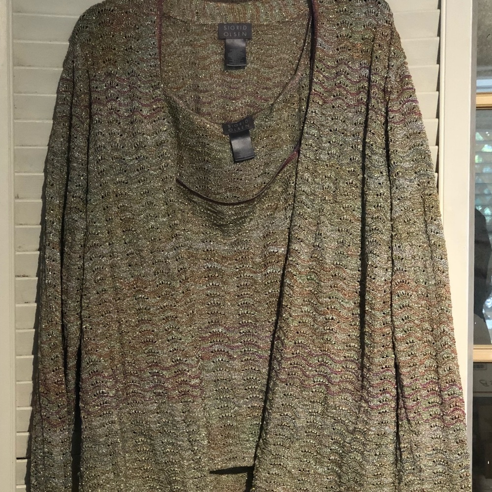Sigrid Olsen 2 pc sweater set